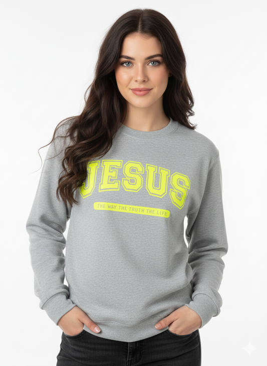 Sweatshirt Feminina Jesus The Way. The Truth. The Life.