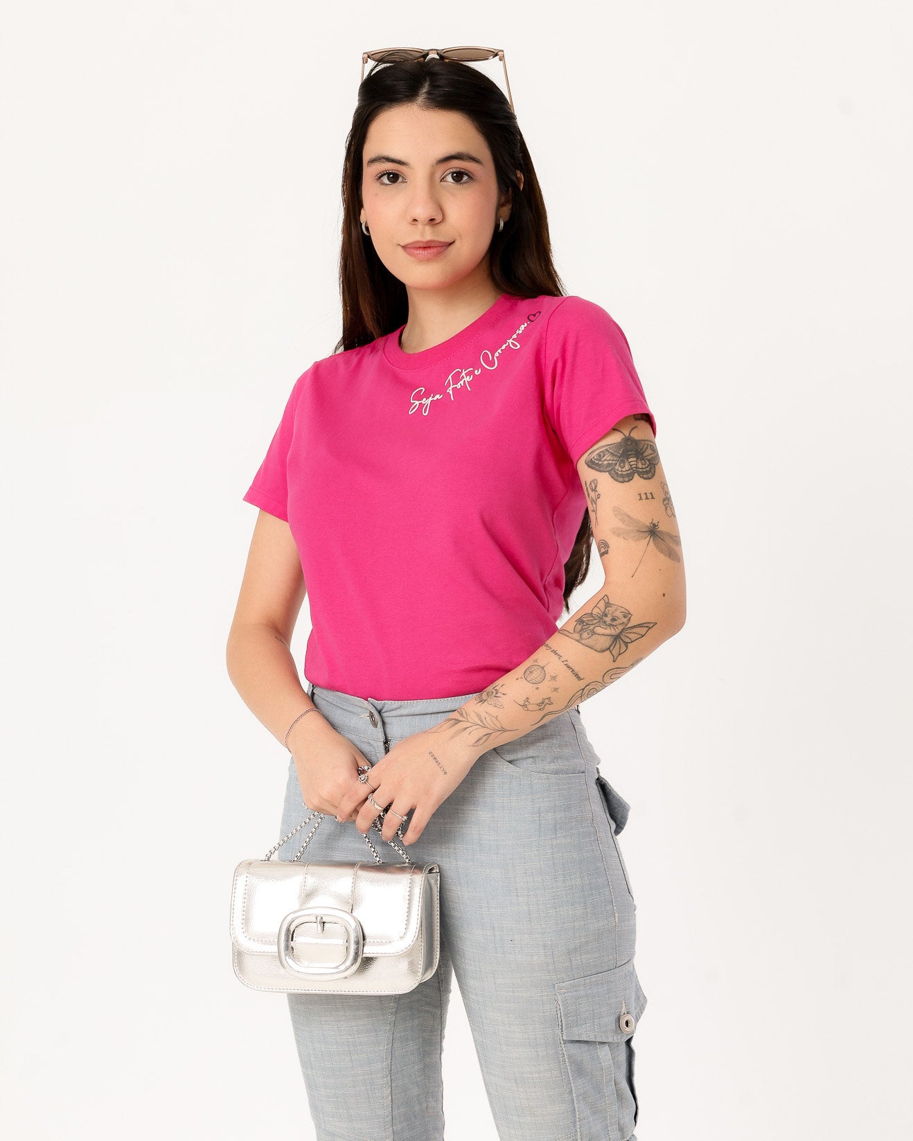 Tshirt feminina "Seja Forte e corajosa"